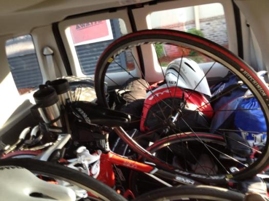 Crushing Iron Bike transport to Ironman Wisconsin